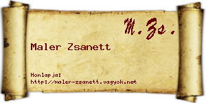 Maler Zsanett névjegykártya